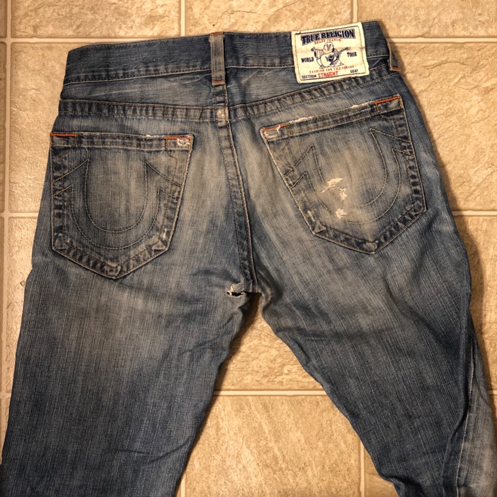 True Religion Straight Jeans Small Rip